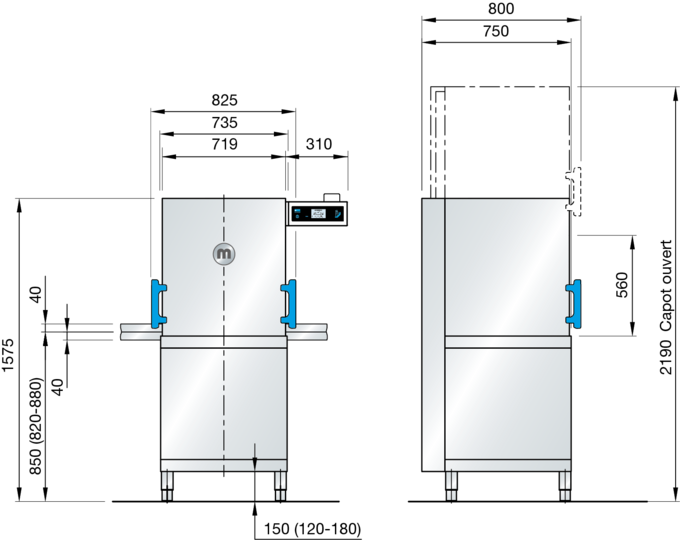 Dimensions grand M-iClean H